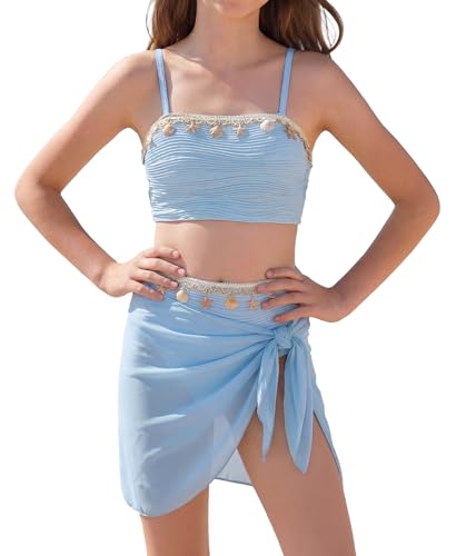 Bikini fille ensemble de plage 3 pièces pour les vacances d'été et la natation