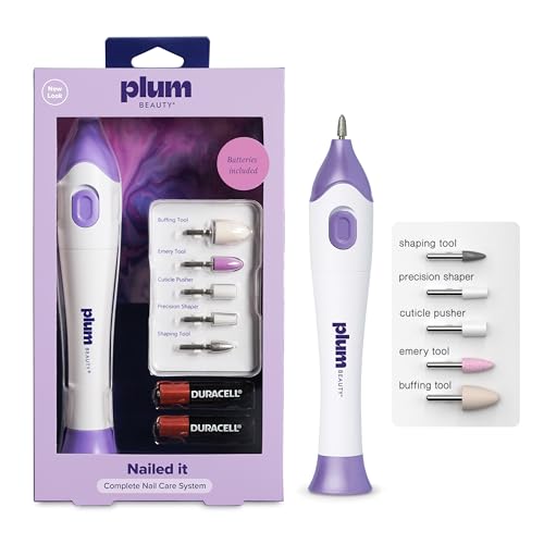 Plum Beauty Cordless Electric Nail Drill, Professional Nail File Dremel Tool, Efile Drill Machine...