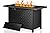 Walsunny 43 inch Outdoor Propane Fire Pit 50,000 BTU Gas Fire Pit Table with Lid, Glass Wind Guard, Waterproof Cover, Rectangle Gas Firepit Table for Garden/Patio, CSA Certification
