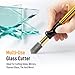 B BLOOMOAK Heavy Duty Circular Glass Cutter with Round Knob Handle and Suction Cup Adjustable Diamond Glass Cutter Tool Set 24