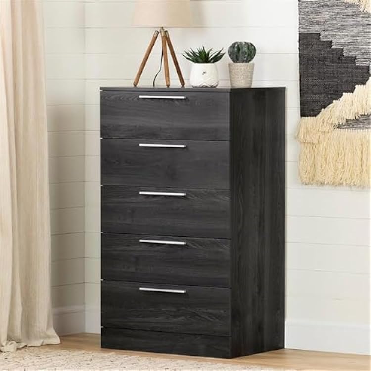 South Shore Step One Essential 5-Drawer Chest, Gray Oak, 29x 19 x 48.75 inches