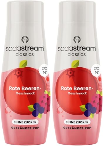 SodaStream Concentré Grenadine Sans Sucres pour Machine à Eau Pétillante et Soda | Préparez jusqu'à 9 Litres de Grenadine en Quelques Secondes, 440ml (Lot...