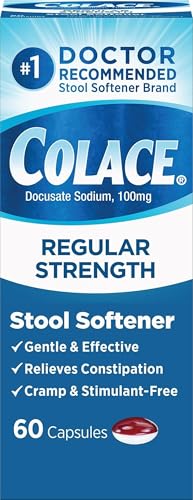 Colace Stool Softener Constipation Relief, 100 mg...