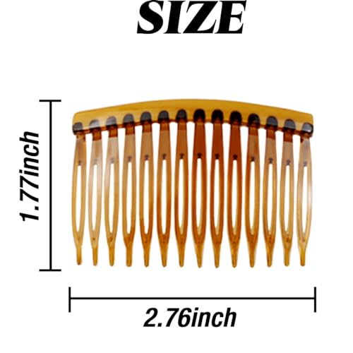 Tihood 33Pcs Plastic Hair Side Combs Slide Bun Holder With 14 Teeth Diy Headpieces Clips Grips Barrettes Accessories For Women Girls Wedding Brides Veil thumb #1