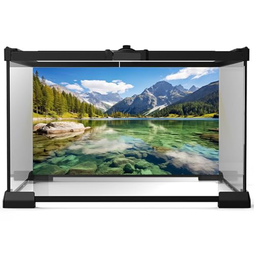 Image of Mountain Lake Aquarium Background Pine Trees Ldyllic Landscape Fish Tank Background Serene Captivating Lake Reptile Tank Backgrounds Nature Majestic Mountains Reptile Enclosure Backgrounds 30x18in