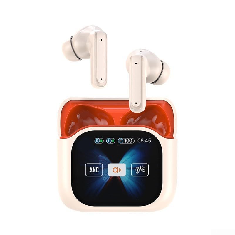Sileduove Auriculares inalámbricos, tecnología de cancelación de ruido y control de pantalla táctil intrauditivo, compactos y portátiles, auriculares inalámbricos diseñados para entrenamientos,