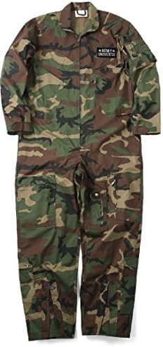 Military Uniform Flight Suit Air Force Style Fighter Coveralls Jumpsuit + Patch
