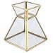 Estante de Almacenamiento de Joyas Pirámide de Vidrio de 2 Niveles Soporte para Joyería Soporte de Exhibición de Collar Geométrico Caja de Torre Organizador de Pendientes para Baratija Pendiente