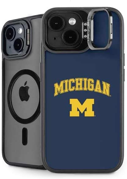 Skinit Kickstand Phone Case Compatible with iPhone 13 - Officially Licensed University of Michigan Wolverines M Design
