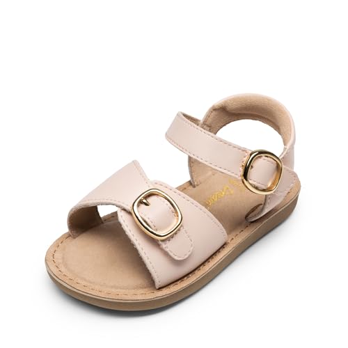 DREAM PAIRS Girls Sandals Fashion Sandal with Adjustable Straps Open-Toe Comfortable Summer Shoes for Toddler Little Kid,Size 5 Toddler,Pink,SKFS26001K