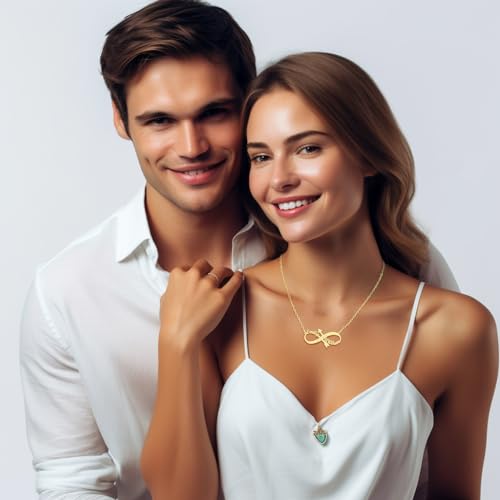 Personalized Gold Infinity Name Necklace with Heart Beautiful Arrow Anchor Compass Mountain Constellation ​Forever Love Pendant Jewelry Best Birthday Gift Ideas for Women Girls Mother Daughter Friendship3