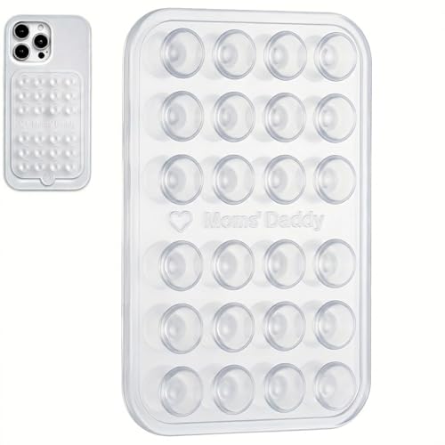 Moms Daddy Suction Phone Holder Sticky Grip iPhone Silicone Mount