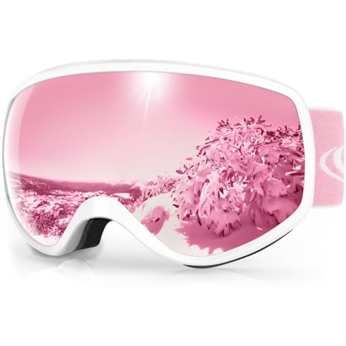 [Findway] スキーゴーグル キッズ スノーゴーグル 子供用 メガネ対応 OTG 曇り止め 広視野球面レンズ着脱可能 防風/防雪/紫外線防止 キッズスポーツ用ゴーグル 軽量と耐衝撃 適用3-14歳ボーイズガール