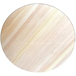 Genérico Tablero Mesa de Madera Maciza de Pino, Superficie de Mesa Redonda, Tablero para Escritorio, Mesa Comedor, Mesa de Salón, Mesa de Cocina, 75cm x3 cm