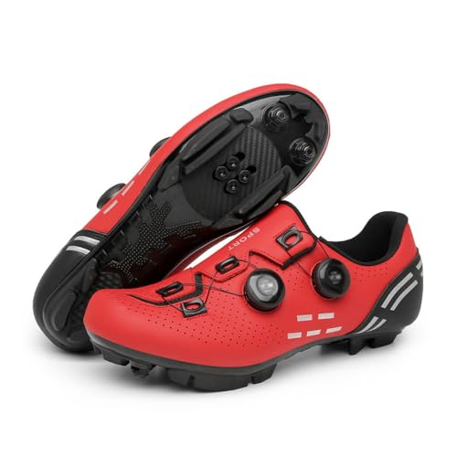 ENEN Zapatillas de Ciclismo para Hombre Mujer, MTB Zapatos Bicicleta de Montaña Compatibles con Look SPD Lock, Unisex Zapatillas de Bicicleta de...