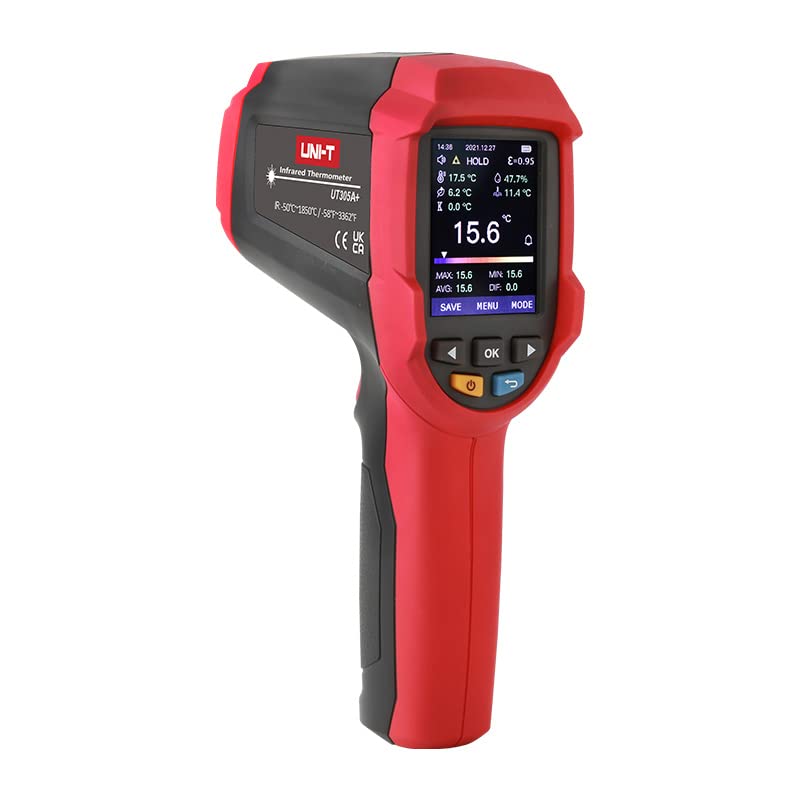 UNI-T Uni-Trend Industrial Thermometer UT305C+ UT305A+ Digital Infrared Thermometer Laser Temperature Meter Industrial Not Contact Pyrometer -50-2200(UT305A+)