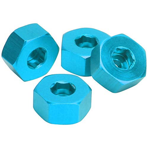 RC Hex Combiner, Wheel Hub Hex Adapter 5mm to 12mm Combiner Available for WPL D12 1/10 RC Model Trucks(Blue)