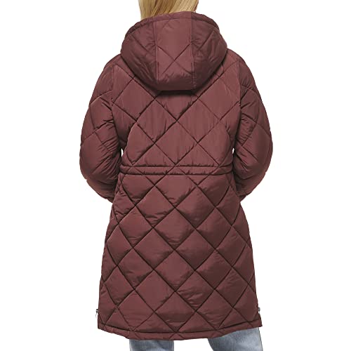Levi's Merlot Women’s Cozy Sherpa Quilted Parka – Perfect for Chilly Days! (0X Size) - Image 4