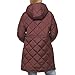Levi's Women's Soft Sherpa Lined Diamond Quilted Long Parka Jacket (Standard & Plus Sizes), Merlot, 1X