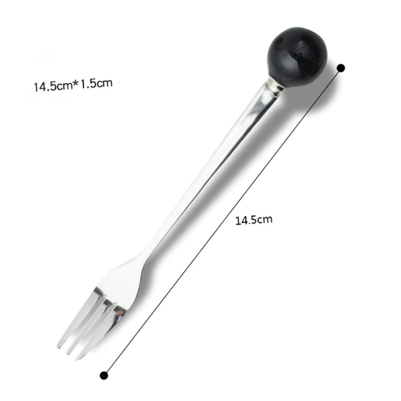 Alipis Set of 6 Mini Stainless Steel Forks Porcelain Handle for Appetizers Desserts Cake