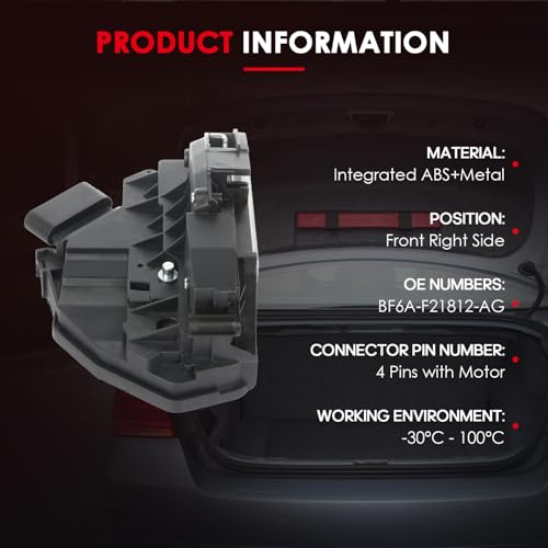 Image of CCIYU Front Right Side Door Latch Lock Actuator Compatible for Ford Focus 2012 13 14 15 16 2017 Door Lock Actuators Replaces BF6A-F21812-AG