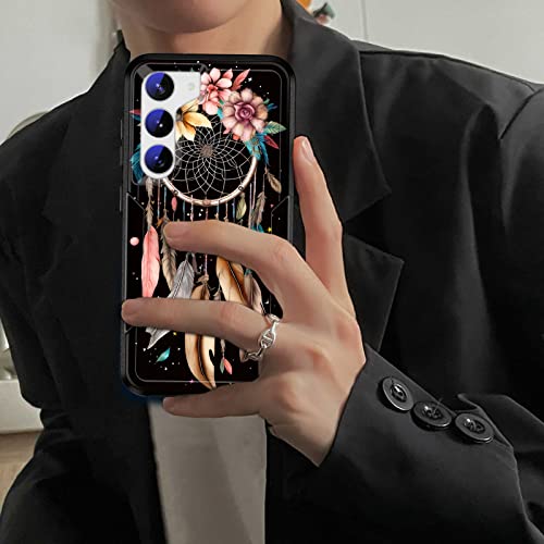 JHYYTUJTYP for Galaxy S23 Plus Case,[Military Grade Drop Tested] Heavy-Duty Tough Rugged Shockproof Protective Case for Samsung Galaxy S23 Plus 6.6" 2023,Dream Catcher Flower - image 4