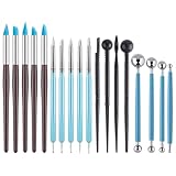 Thyrflen 18PCS Silicone Clay Sculpting Tools, Silicone Painting Brushes Kit, Clay Shaper Tool for Nail Art, Dotting, Shaping, Modeling, Air Dry Clay, Pottery, Ceramics, Polymer Clay, Crafts Supplies