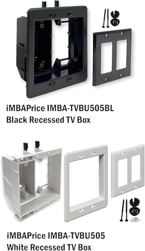 Placa de pared empotrable iMBAPrice TVBU505-1 para ocultar cables de televisión 5