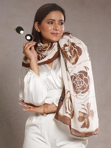 Image of Viscose Scarf for Women | Lightweight & Long | Stole for Women - Stylish Design | Neck Scarf, Hair Scarf, & Head Scarf for Women & Girls | All Season Accessory