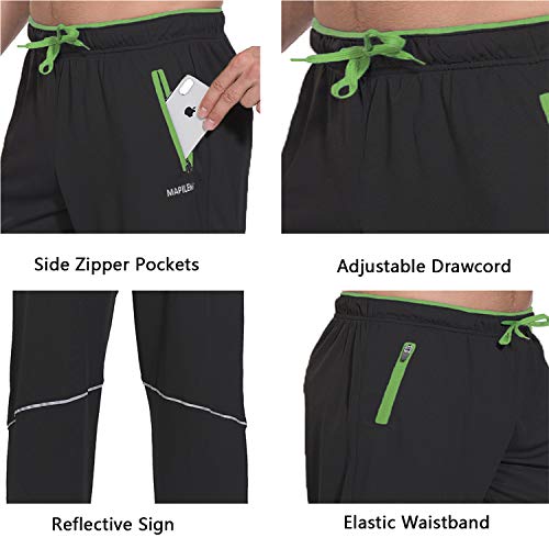 image for MAPILEKT New Men's Zipper Pocket Light Fitness Exercise Jogging Night 