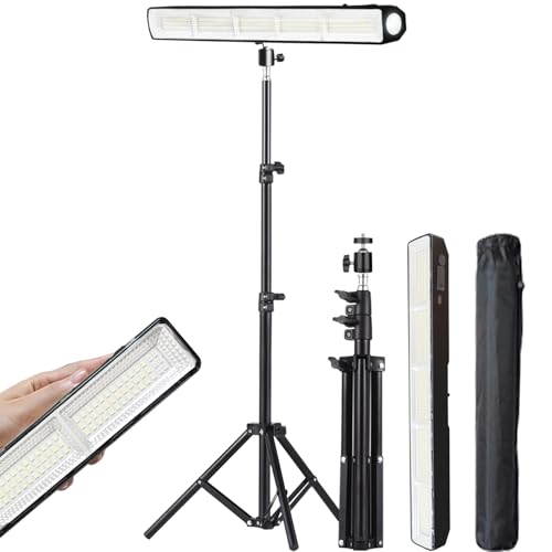 BOYKIM Camping Light Portable Rechargeable Work Light with Detachable Tripod Stand 8000 Lumen Cordless Light Bar Flashlight for Outdoor Fishing Hiking Adventure Emergency