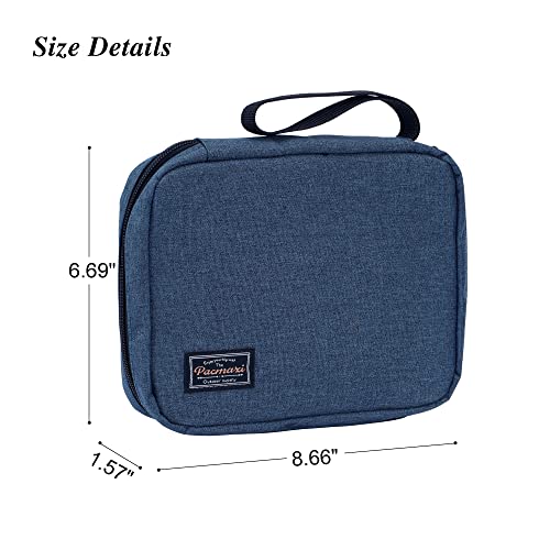 Image of PACMAXI 20 Watch Bands Storage Carrying Case Compatible with Watches,Expandable Watch Band Holder Stores 20 Watch Bands Fit for Most Sizes of Watch Straps,Organizer for Watch Bands, Bag Only (Blue)