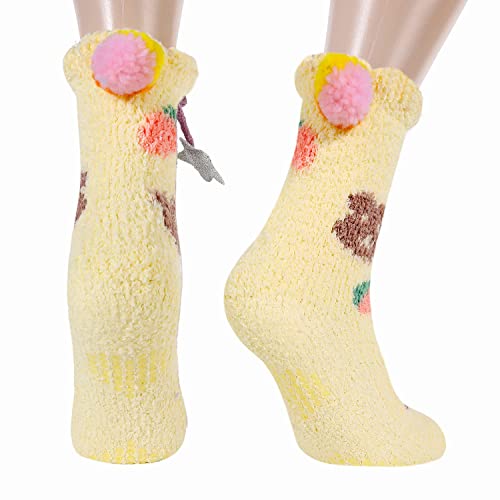 Image of Benefeet Sox Womens Fuzzy Socks Girls Cute Slipper Sock Funny Fluffy Winter Warm Soft Cozy Plush Indoor Sleep Sock