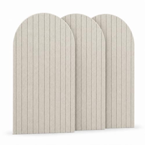 Image of MMT Acoustix Arch Felt Acoustic Wall Panel | Sound Proofing for Room |Premium Acoustic Panel |Pin Board for Wall |Sound Absorbing Panels | Arch Felt Acoustic Wall Panel |Pumice| 120 x 60 cm | 1 Pcs