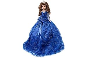 Kinnex Collections 28" Porcelain Quince Anos Quinceanera Umbrella Last Doll Muneca (Centerpiece)