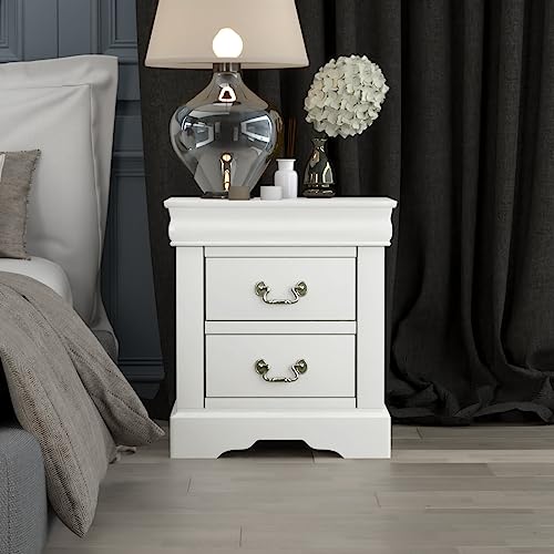 image for ACME Furniture Acme Louis Philippe III Nightstand in White, Nighstand