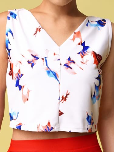 Image of PURVAJA Women's Polyester Floral Relaxed Fit Shirt