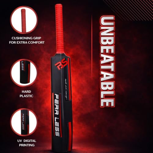 Image of BARKHA Full Size Plastic Turf Cricket Bat for Men, Tennis & Wind Ball