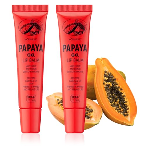 2 piezas de Ungüento de Papaya, Bálsamo Labial en Gel de Papaya, Bálsamo Labial de Ungüento de Papaya para Hombres y Mujeres, Bálsamo de Papaya, Hidratante y Reparador, Elimina las Células Muertas