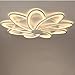 Plafonnier LED Acrylique Avec Télécommande, Intensité Lumineuse Réglable/Couleur Réglable, Adapté à La Chambre à Coucher Du Salon [niveau D'énergie A ++] (9 têtes)