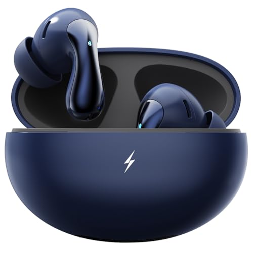 Image of Fire-Boltt Aero Drift TWS Earbuds Custom EQ Wireless Bluetooth 5.4 Music & App Support 50H Playtime Battery Display Fast Charging Case 50ms Low Latency Touch Controls Midnight Navy