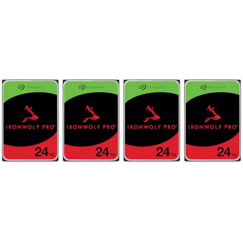 Image of Seagate IronWolf Pro 24TB SATA III 3.5 inch Internal NAS Hard Drive, 7200 RPM, 4-Pack