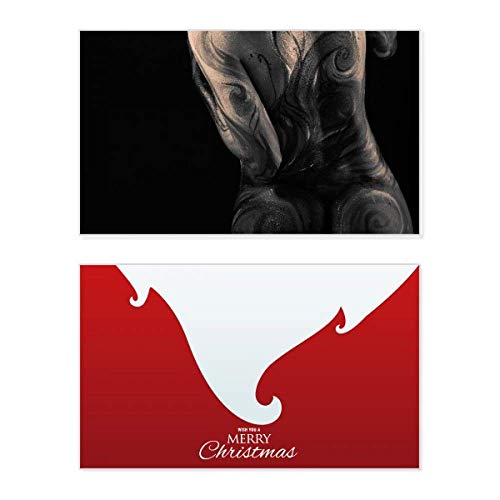 Body Tattoo Carte de Noël vintage nude : tatouage éphémère rétro pour sublimer vos fêtes