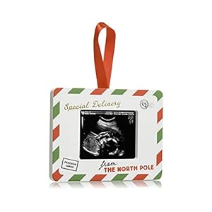Pearhead Special Delivery Sonogram Christmas Ornament, Pregnancy Announcement Keepsake for Expecting Mothers, Gender-Neutral Baby Holiday Décor Pearhead Special Delivery Sonogram Christmas Ornament Pregnancy Announcement Keepsake for Expecting Mothers Gender Neutral Baby Holiday Decor
