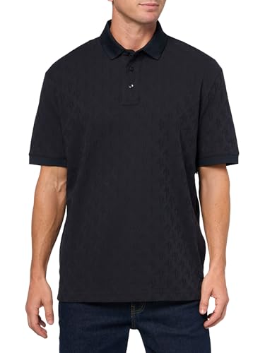 Armani Exchange Men's Allover Monogram Logo Polo