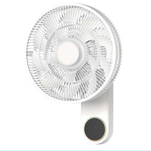 Ventilador de Pared Silencioso Ventilador de Pared con mando a distanci Temporizador 7.5 Horas Instalación sencilla Oscilación Automática Motor Potente para el hogar