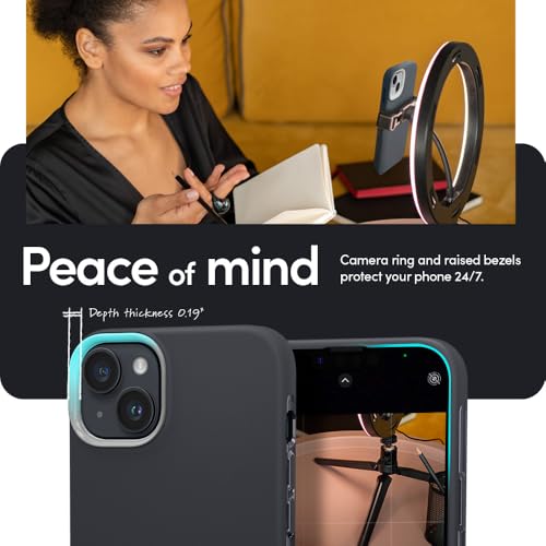 Image of Spigen Cyrill UltraColor Mag | iPhone 14 Case | Black Dark Grey iPhone 14 Back Cover | TPU+Poly Carbonate - Dusk