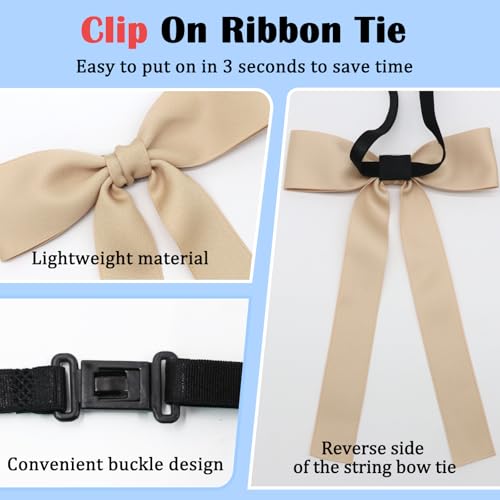 Image of Luckyvestir Western Bow Ties for Men Women, Black /Red Colonel Satin Ribbon String Bow Tie for Costume Uniform