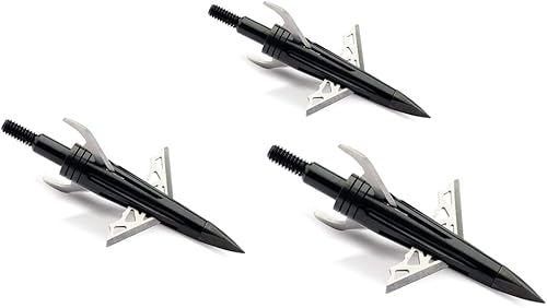 New Archery Products NAP DK4 - Arco de caza Spitfire híbrido mecánico de 1 34 pulgadas de diámetro de corte, cabeza ancha compuesta, paquete de 3