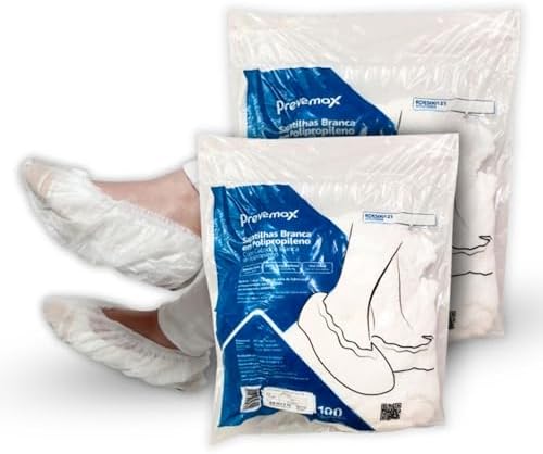 Propé descartável tnt Branca c/ 200 unidades - Touca sapato